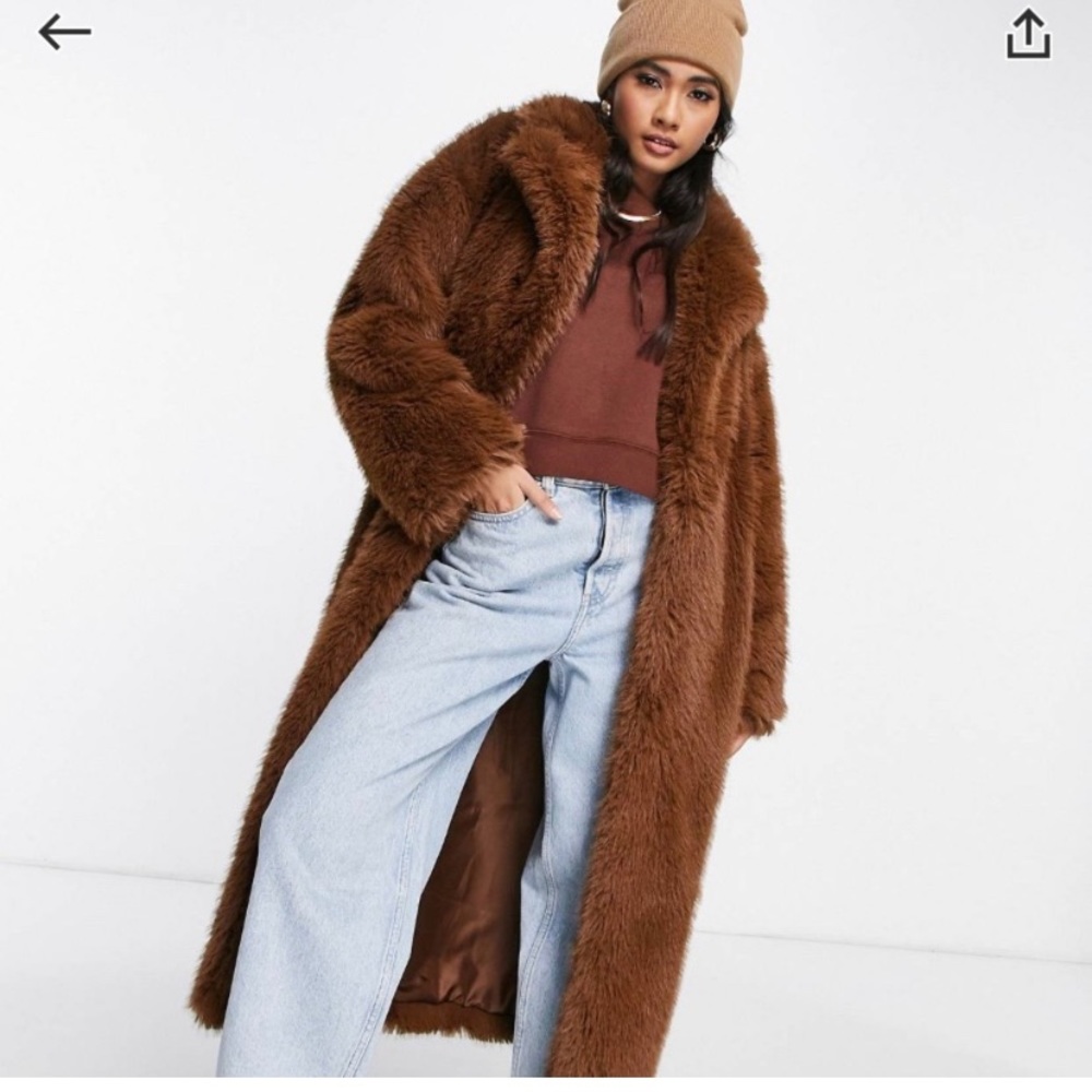 Top shop fur coat